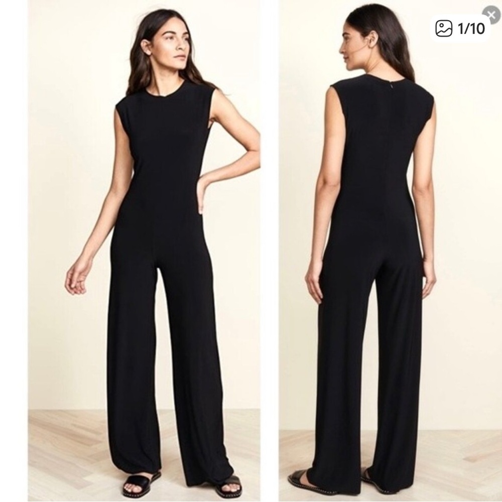 Norma Kamali Black Sleeveless Jumpsuit